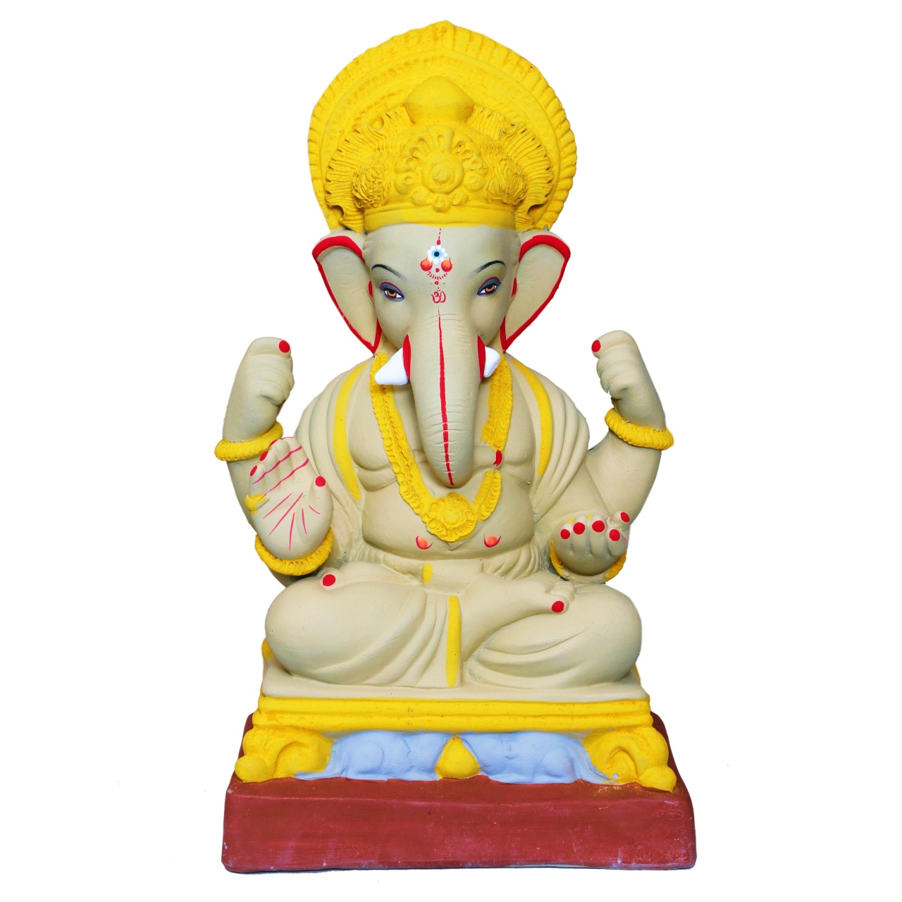 Buy Online Undir Chaurang Shadu Mati Ganpati Murti 16 Inch Green Practices 4961